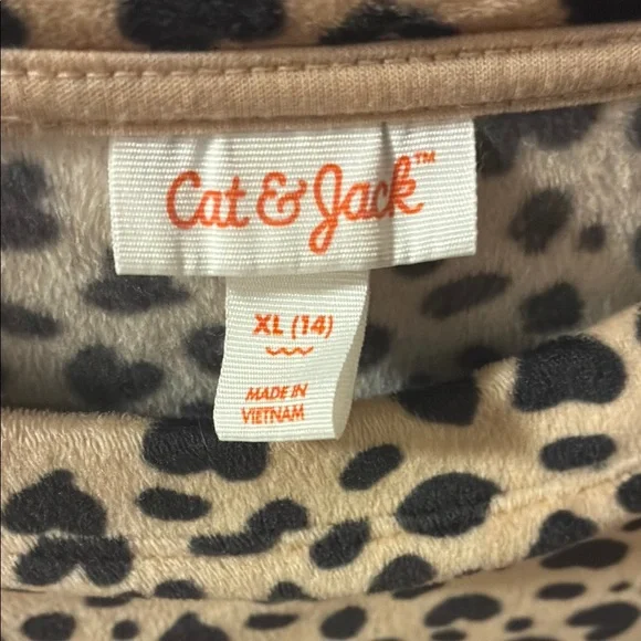 Cat & Jack Leopard Print Kids Sweater - Tan and Black - Picture 4 of 4